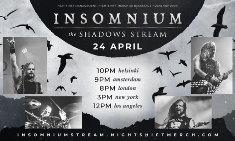 Insomnium, il concerto in live streaming ‘The Shadows Stream’