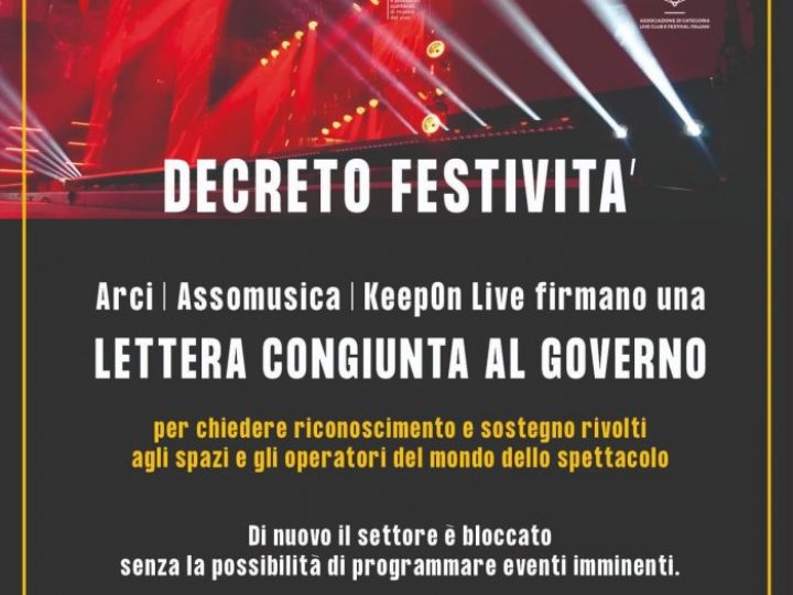 Associazioni Musicali Unite, lettera al Governo da parte del settore spettacolo e live