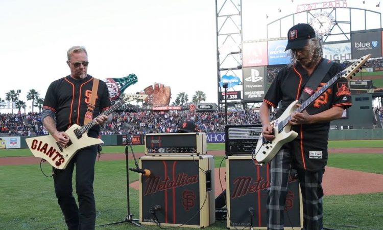 Metallica, in campo con i San Francisco Giants per ‘Metallica Night’