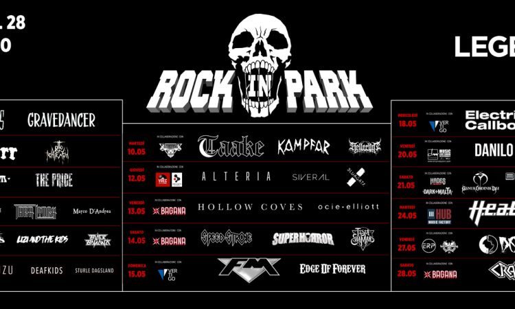 Rock in Park 2022 al Legend Club di Milano dal 2 al 28 maggio