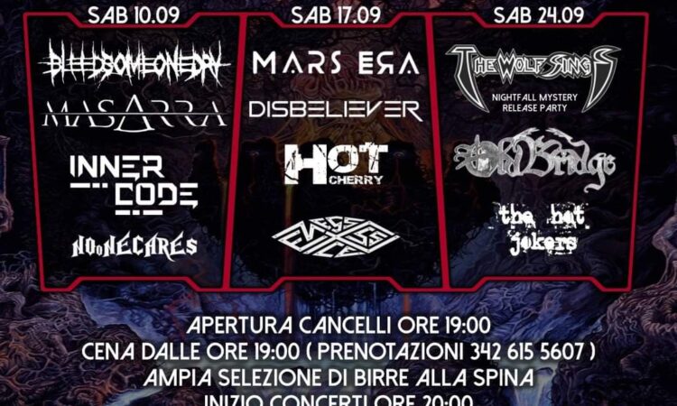 Saturni ad Inferos, tre serate di all’insegna del Metal italiano