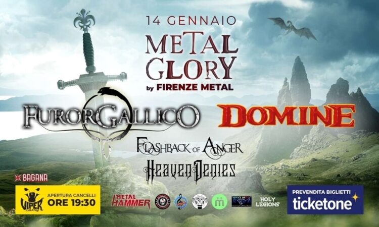 Firenze Metal, al Viper Theatre arriva “Metal Glory” la serata dedicata al power metal