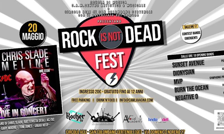 Rock Is Not Dead Festival, tutto pronto per l’evento ligure con Chris Slade