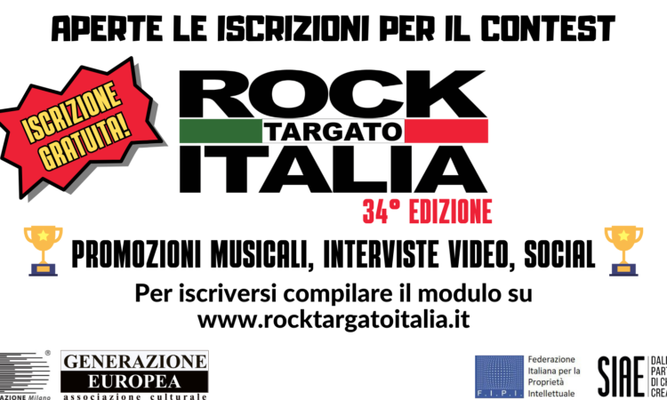 Rock Targato Italia, aperte le iscrizioni