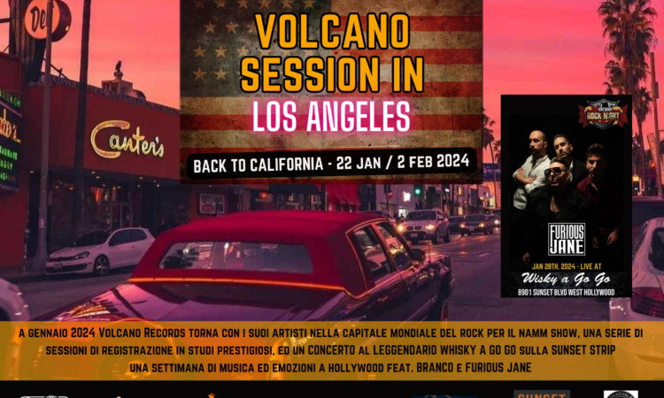 Volcano Records torna a Los Angeles, concerto al Whisky A Go Go a gennaio 2024