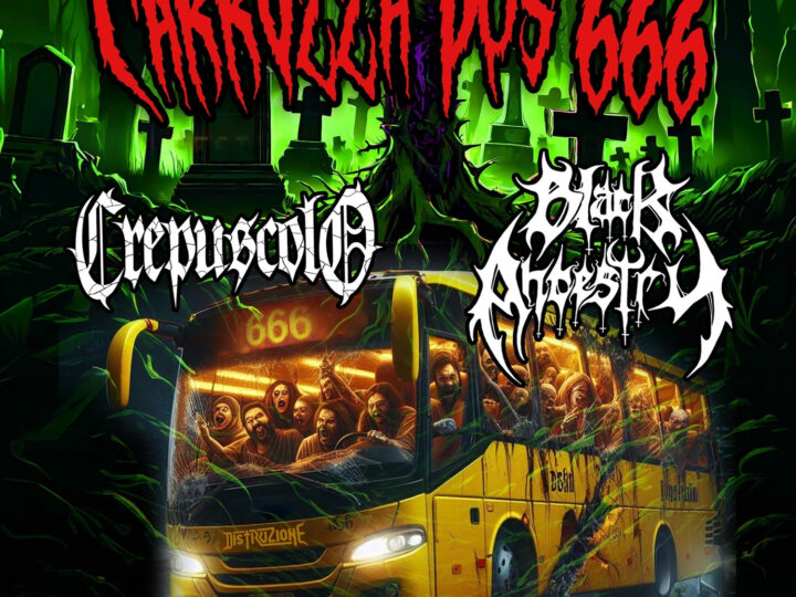 Distruzione, alla guida del Carrozza Bus 666 per le vie di Parma in direzione Rise From The Grave Festival