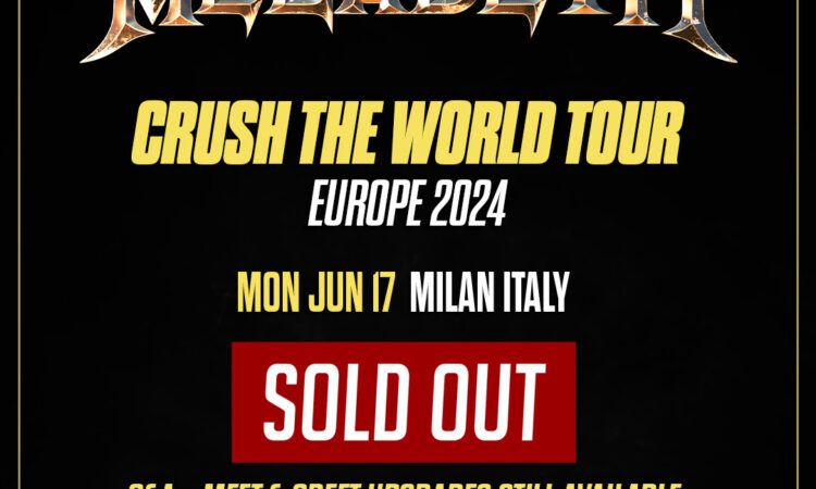 Megadeth, Sold Out per la data milanese del 17 giugno