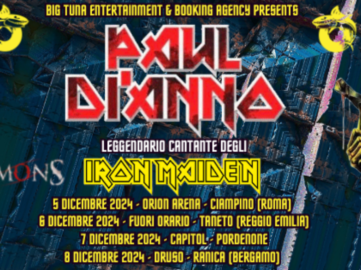 Paul Di’Anno, quattro concerti in Italia a dicembre