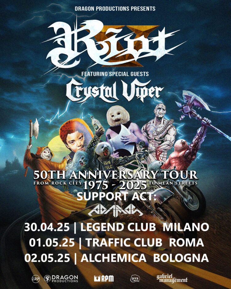 Riot V + Crystal Viper @ Legend Club – Milano, 30 aprile 2025