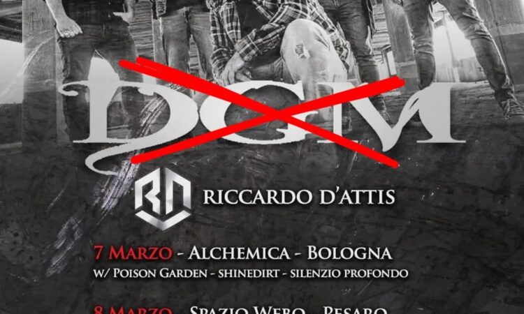 Dgm, annullati i concerti nelle date del 7/8/9 marzo